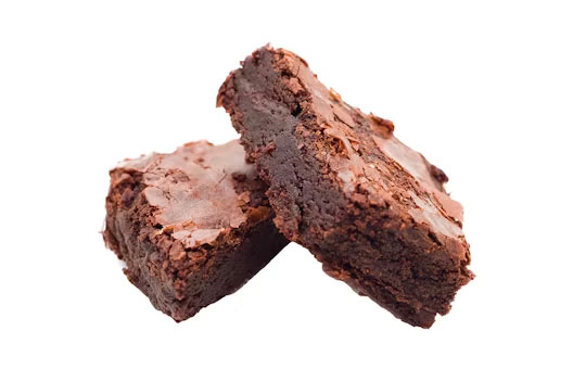 2 pieces of chocolate brownie.