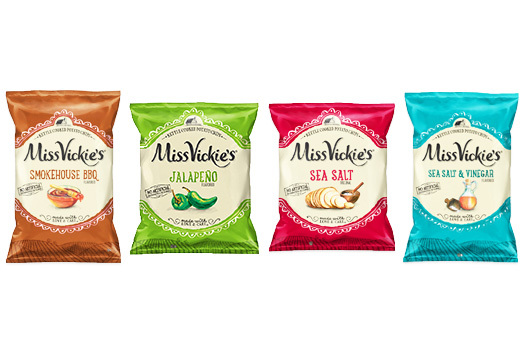 4 different bags of chips